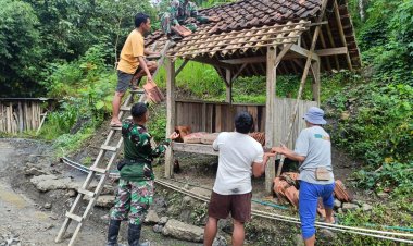 Sentuhan Prajurit Hidupkan Poskamling, TMMD Bangkitkan Solidaritas Warga Desa Somagede